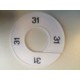 Maatring 9 cm wit/zw 31 